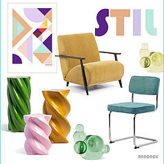 Boligstil: Kulørt Bauhaus retro