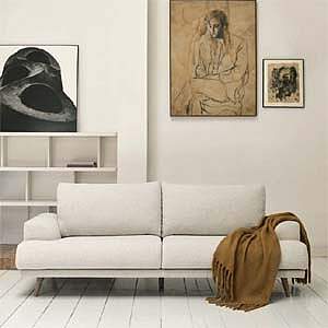 Kave Home Karin 3-personers sofa i beige chenille